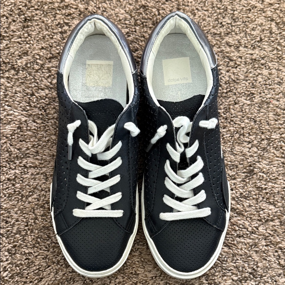 Dolce Vita Black and White Sneakers